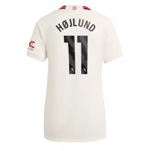 Lacne Ženy Futbalové dres Manchester United Rasmus Hojlund #11 2023-24 Krátky Rukáv - Tretina